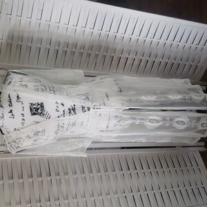 Forgotten Grace White Lace Embroidery 3/4 sleeves long kimono size S